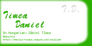 timea daniel business card